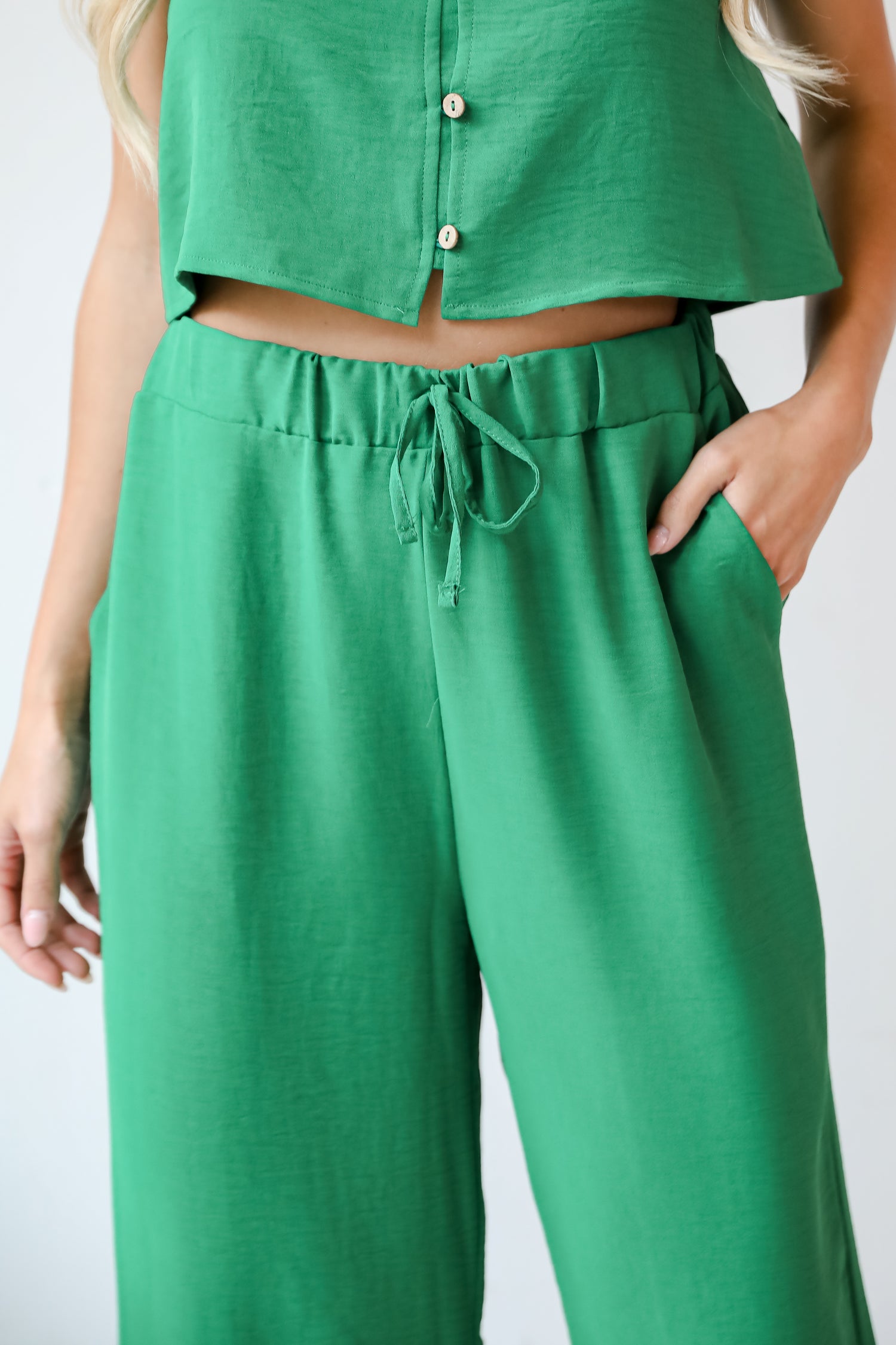 wide leg Green Pants