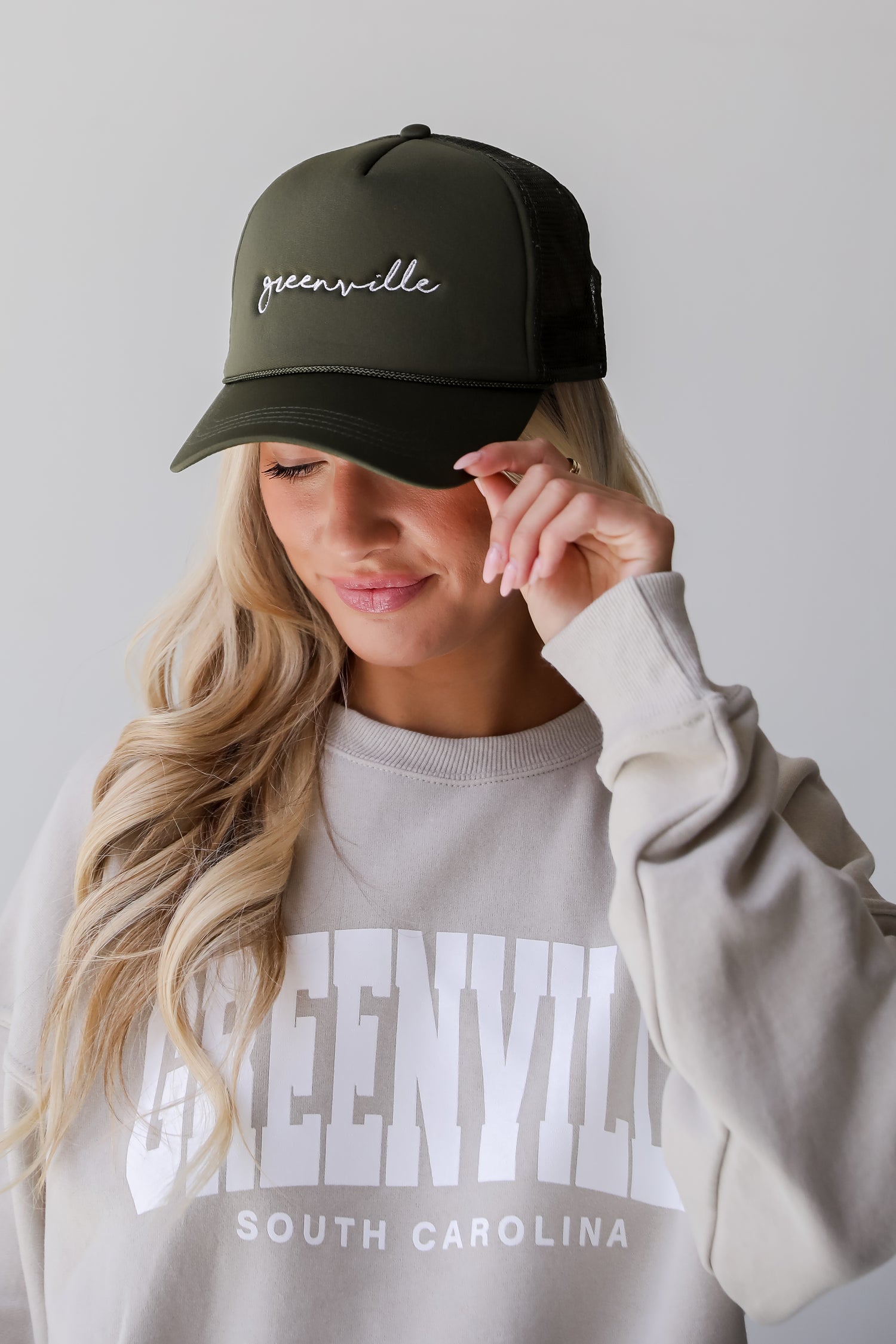 Olive Greenville Trucker Hat