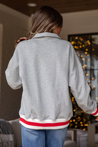 Heather Grey Georgia Quarter Zip Pullover