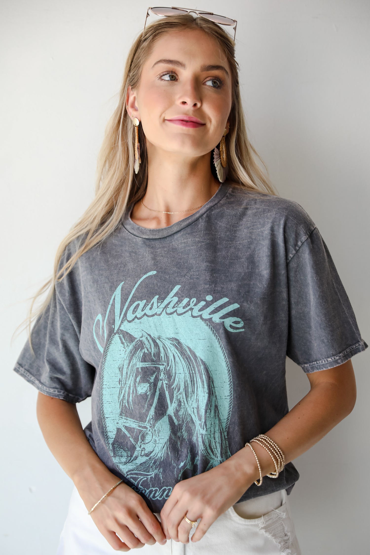 Nashville Tennessee Grey Graphic Tee