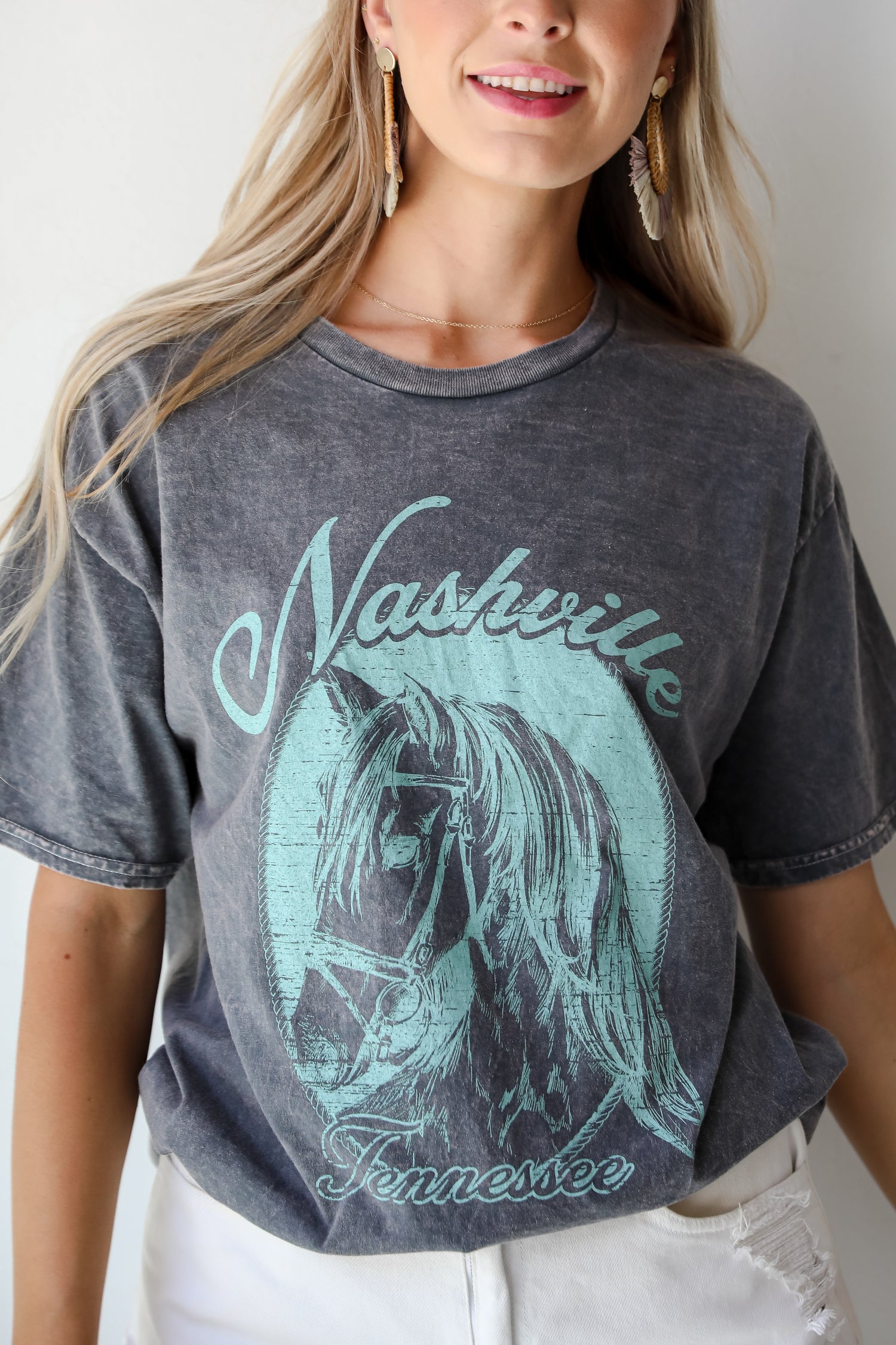 Nashville Tennessee Grey Graphic Tee