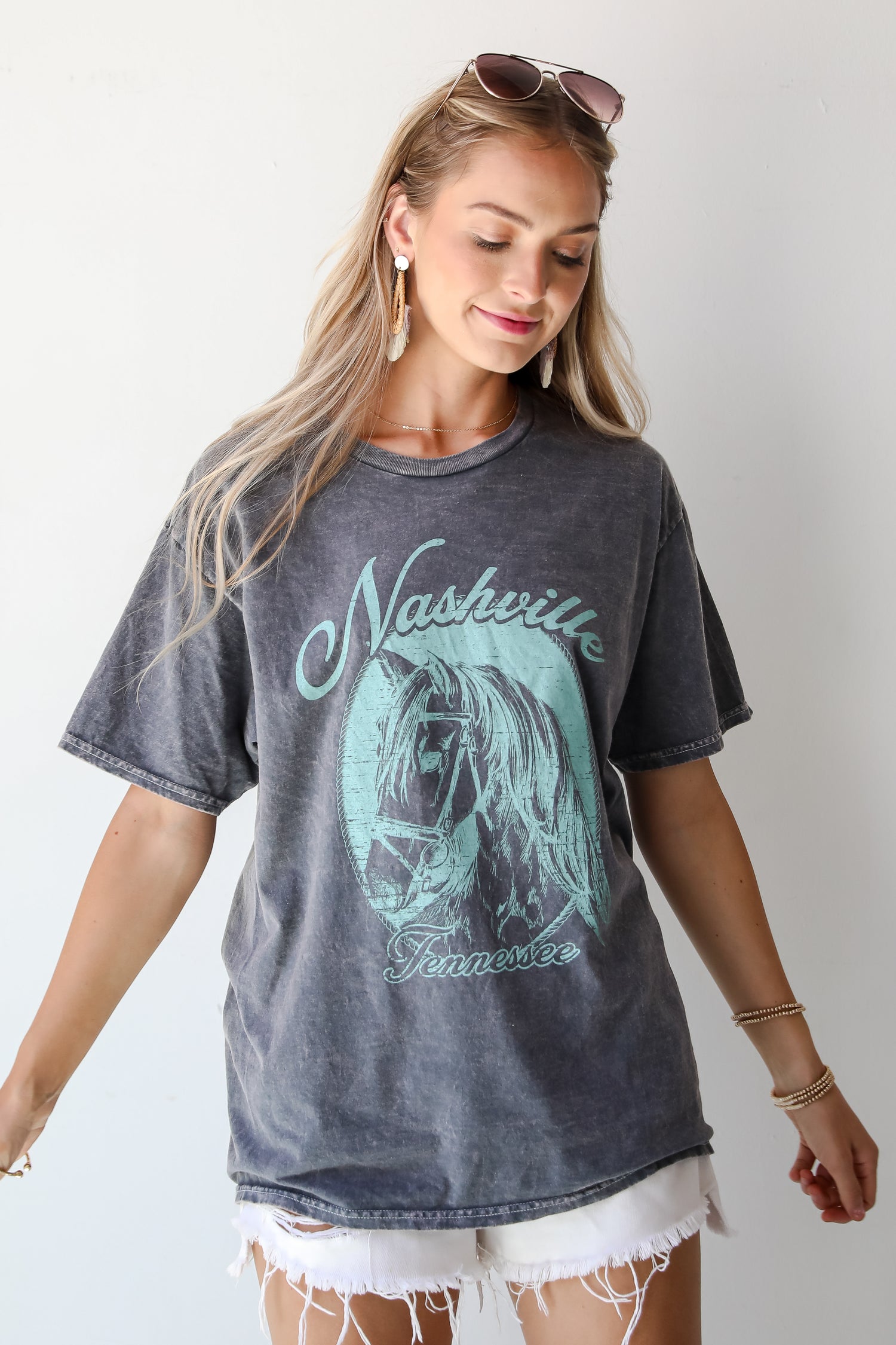 Nashville Tennessee Grey Graphic Tee