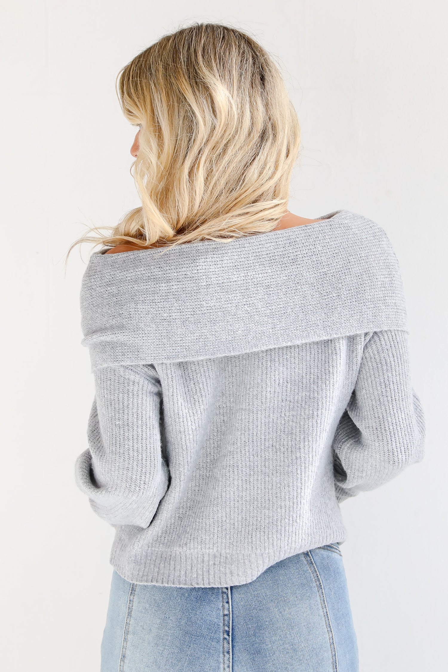 Eternal Heart Off-The-Shoulder Sweater