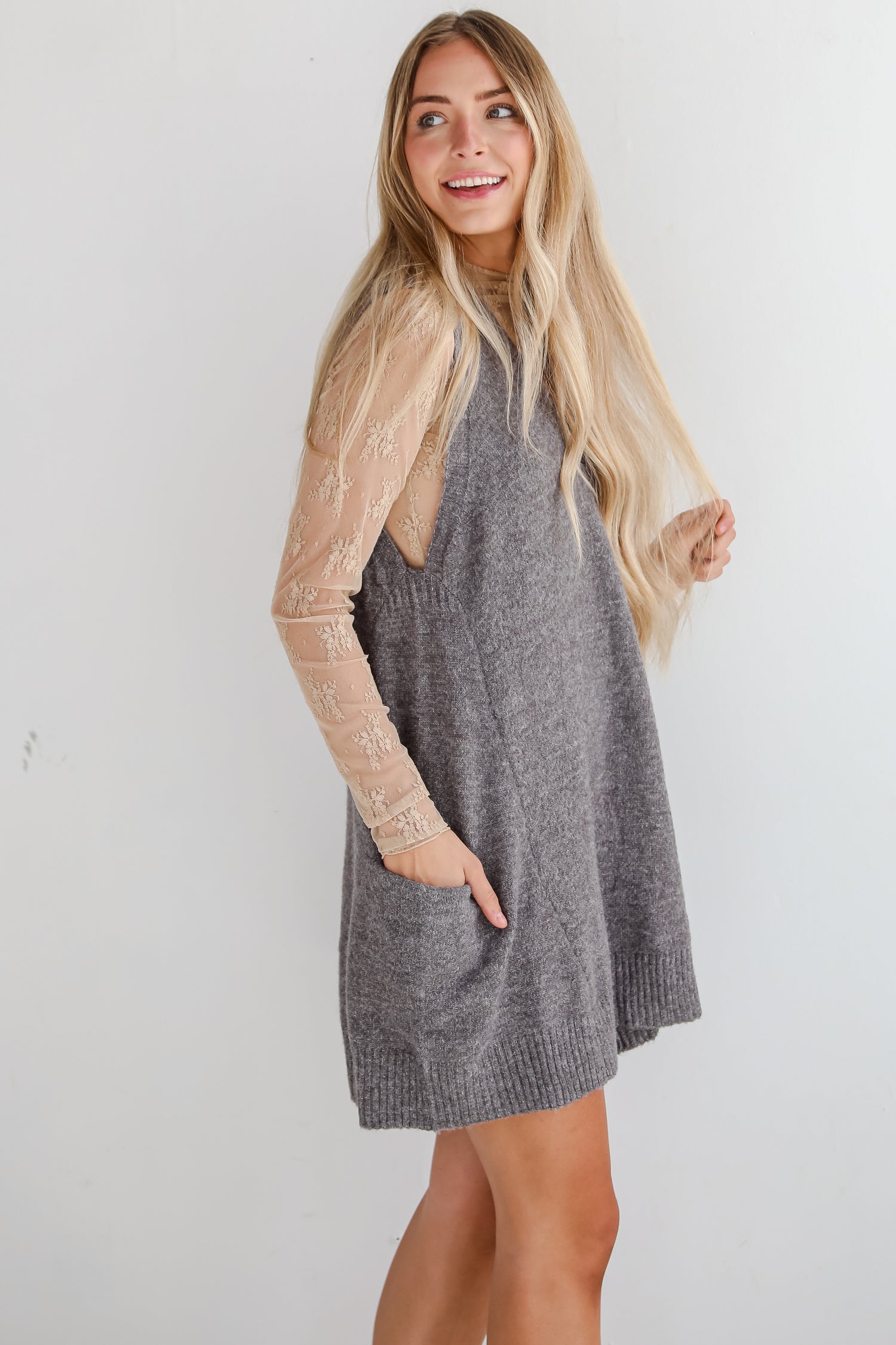 Successful Sophistication Sweater Mini Dress