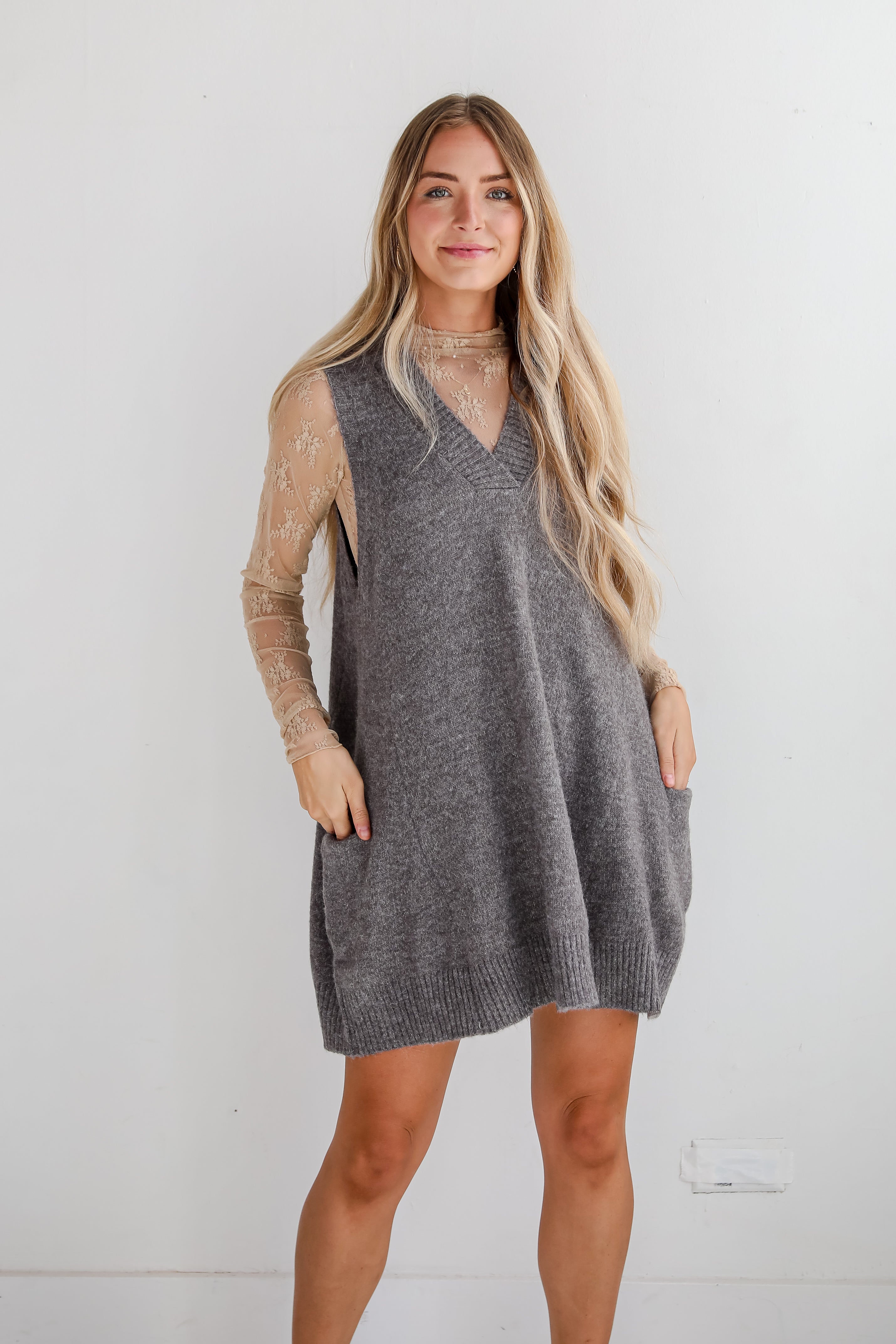 Successful Sophistication Sweater Mini Dress