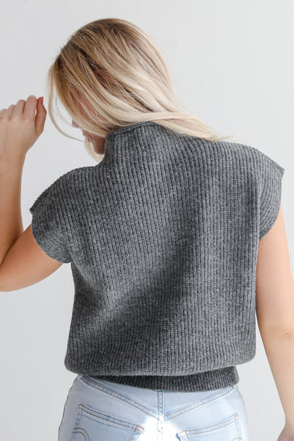 Autumn Perfection Charcoal Sweater Top