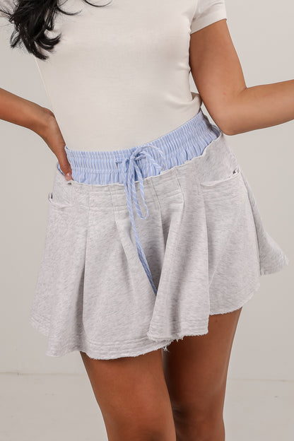 Sweet Like Summer Heather Grey Skort