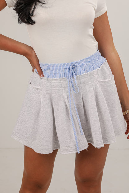 Sweet Like Summer Heather Grey Skort