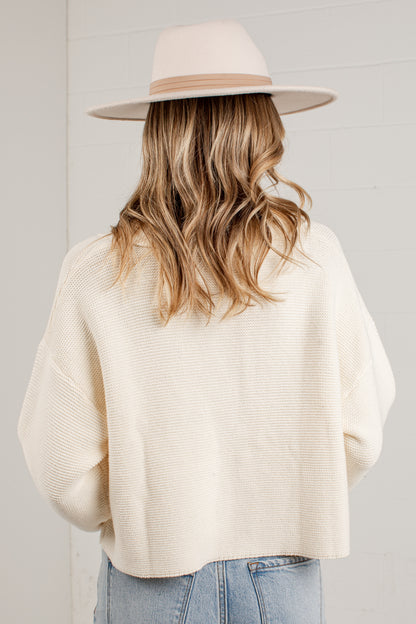 Most Requested Ivory Collared Sweater