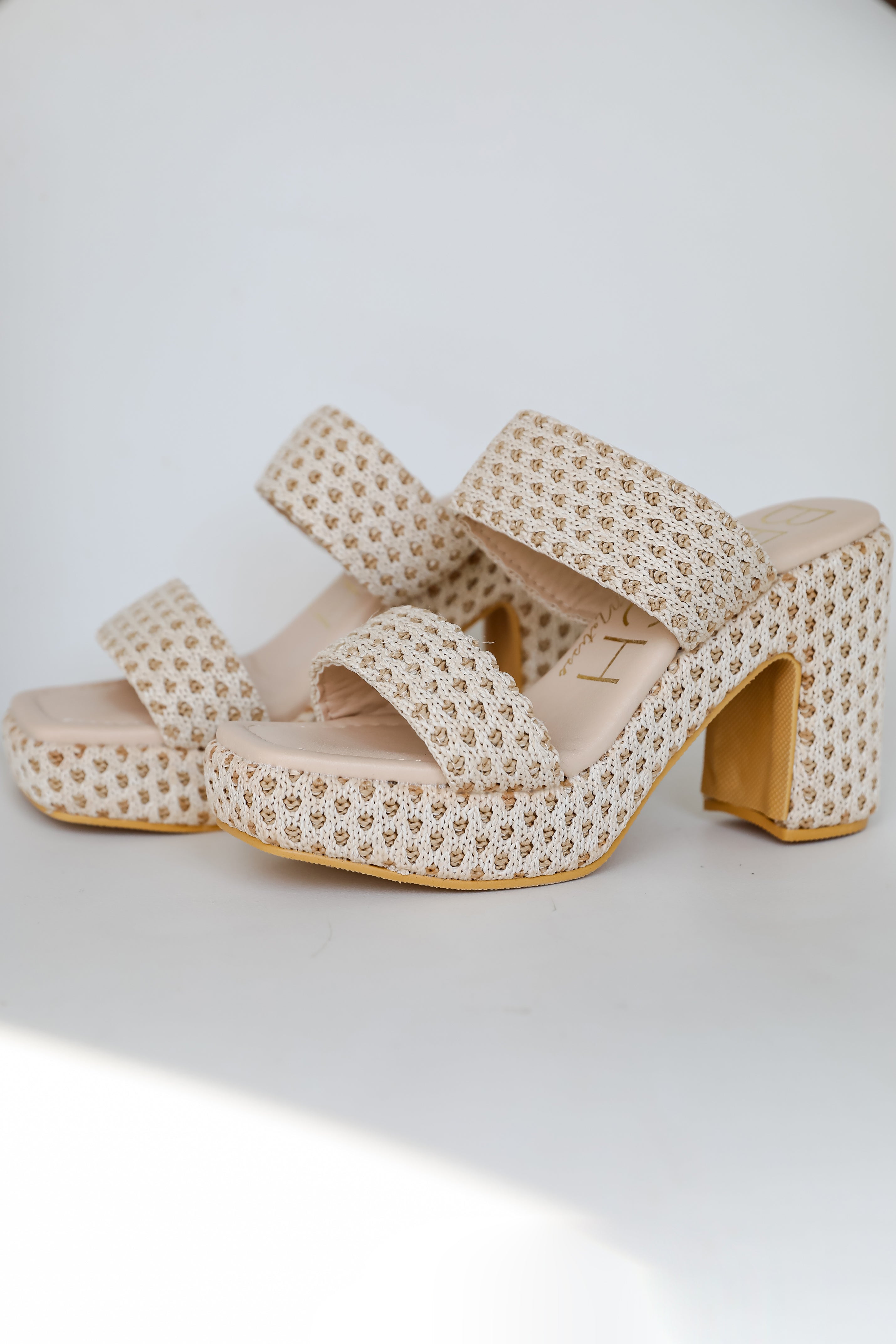 Gem Natural Platform Espadrille Heels