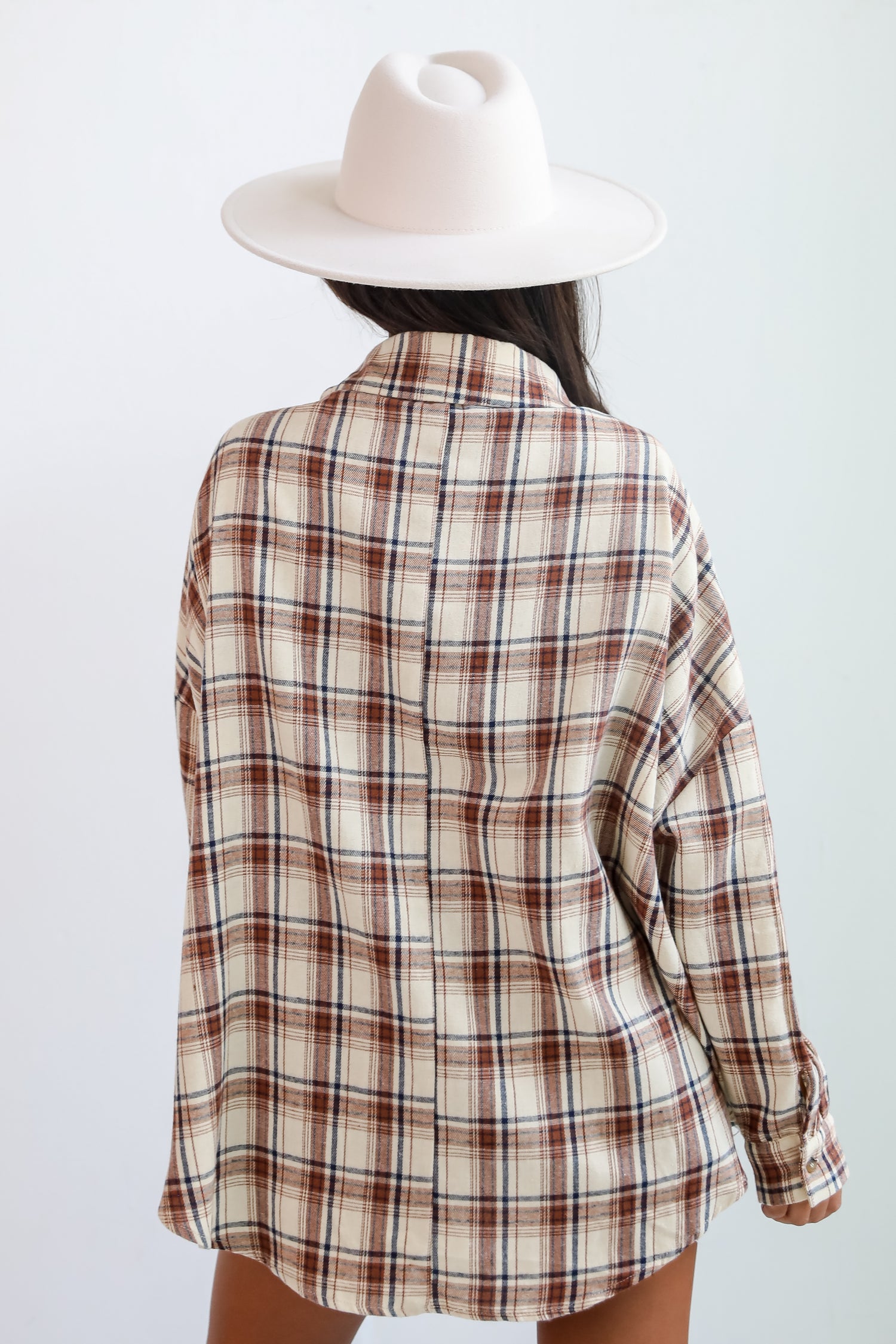 Adorably Classic Beige Plaid Flannel