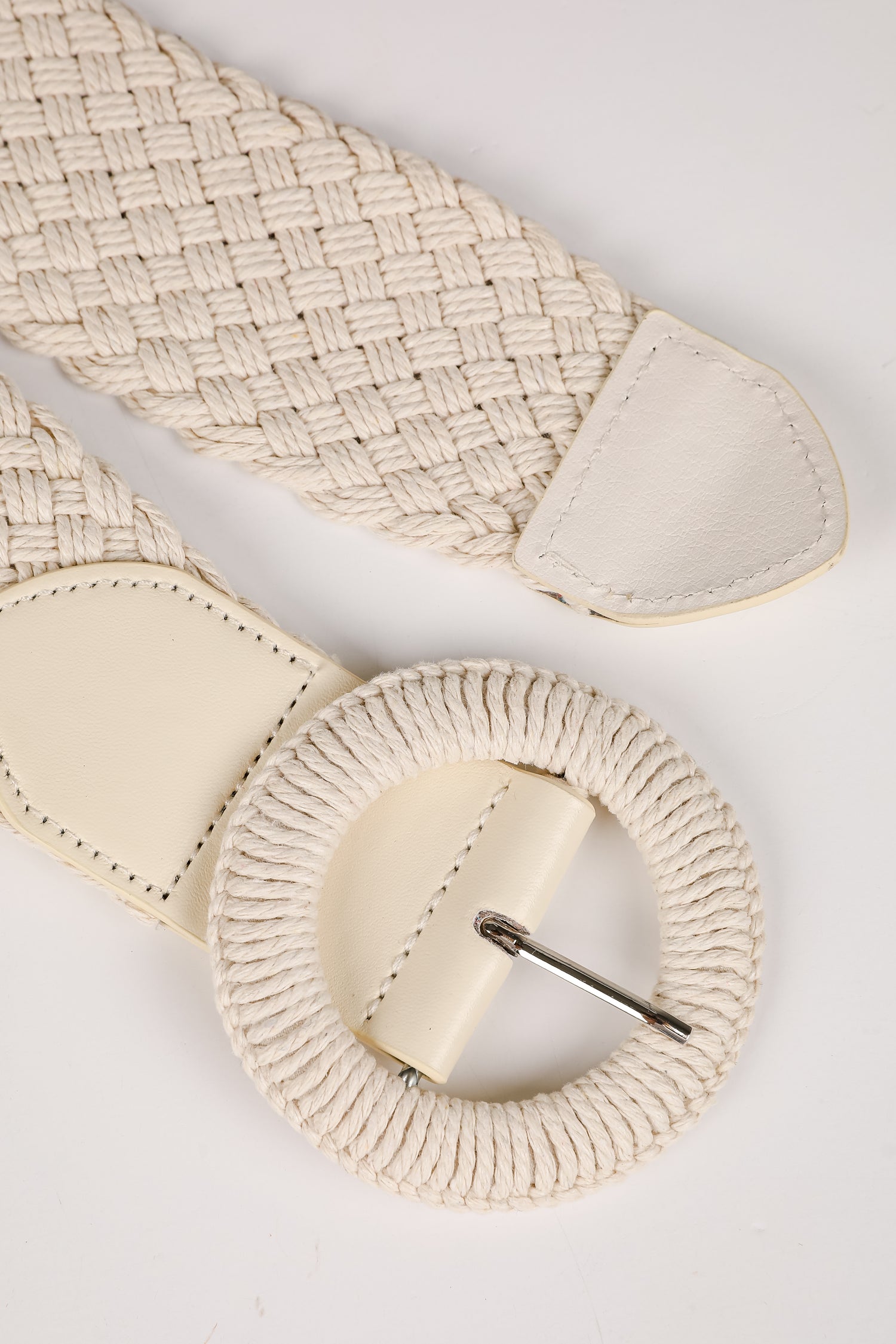 Keep It Together Ivory Straw Belt