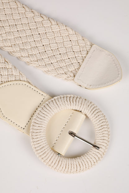 Keep It Together Ivory Straw Belt