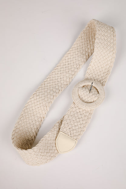 Keep It Together Ivory Straw Belt
