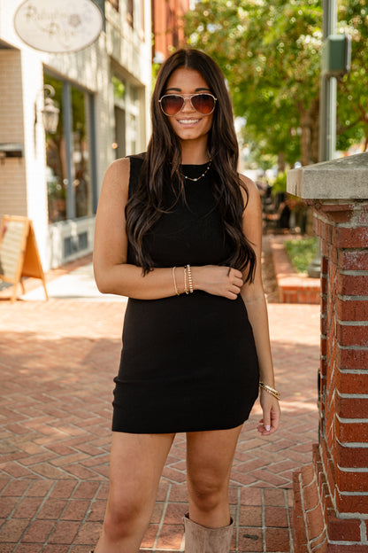 FINAL SALE - Get Back To It Knit Mini Dress - DU DEAL