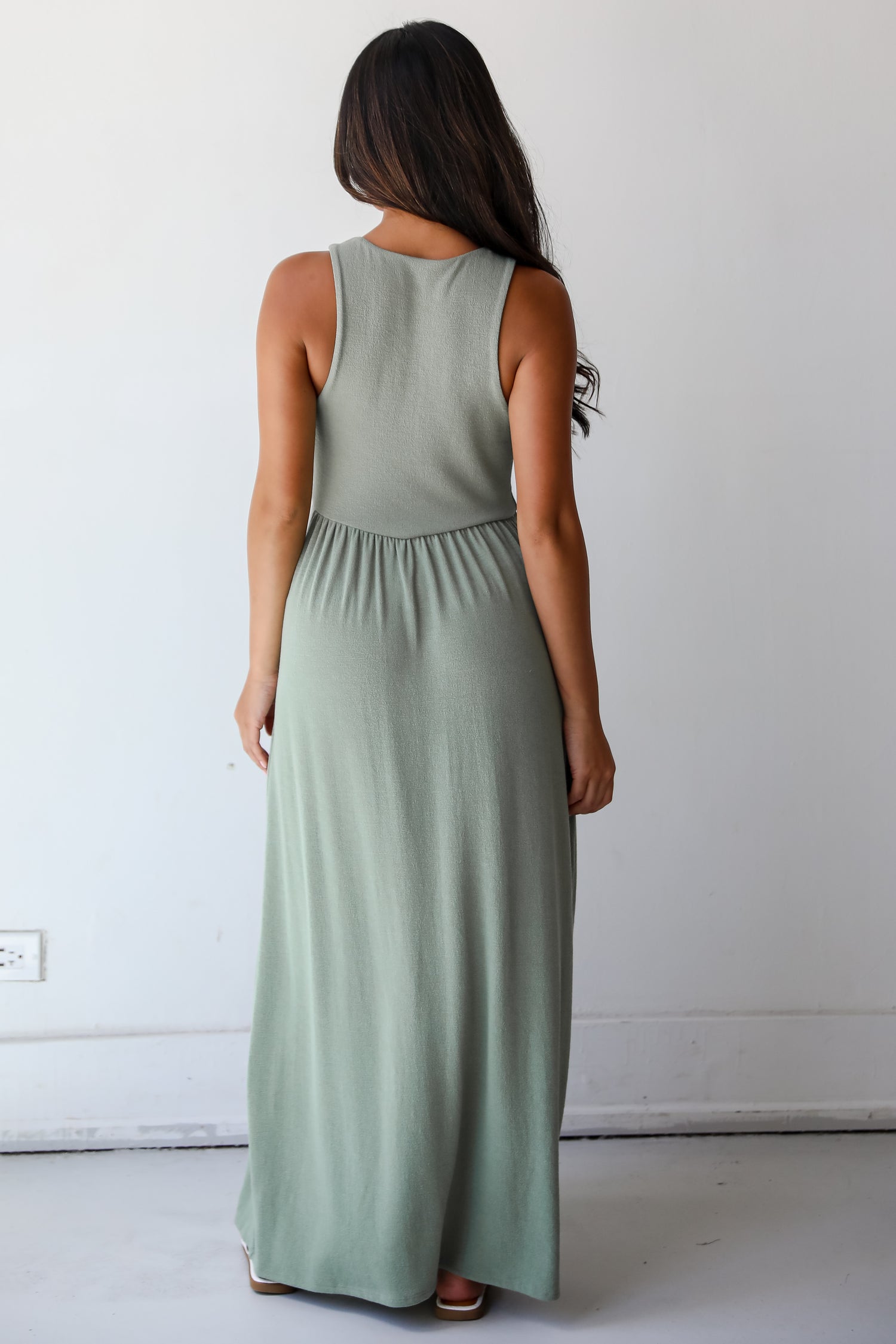 Ideal Choice Knit Maxi Dress