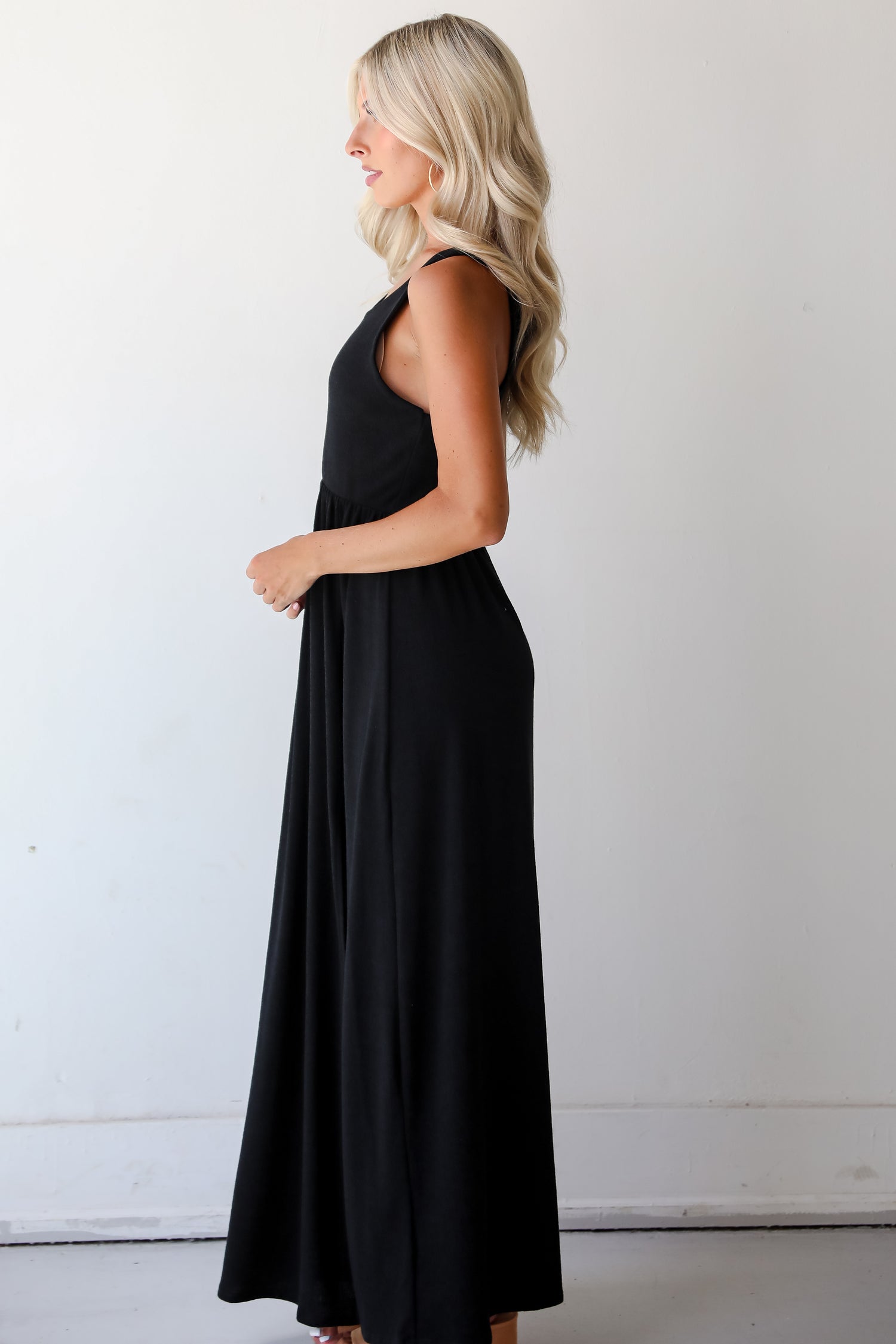 Ideal Choice Knit Maxi Dress