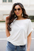 white Knit Tee