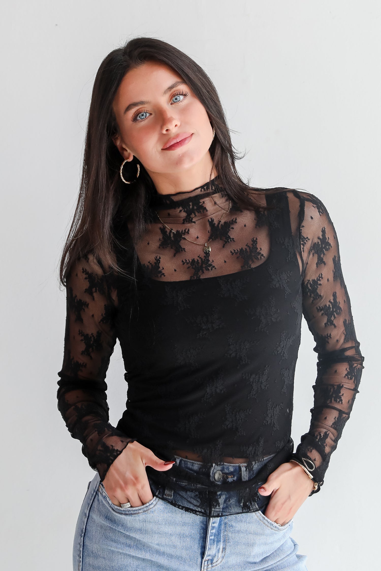 Gorgeous Attraction Lace Mesh Top