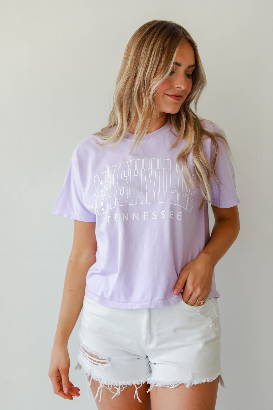 Lavender Nashville Tennessee Cropped Tee