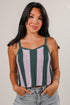 Serving Sweetness Lavender Striped Crochet Knit Tank