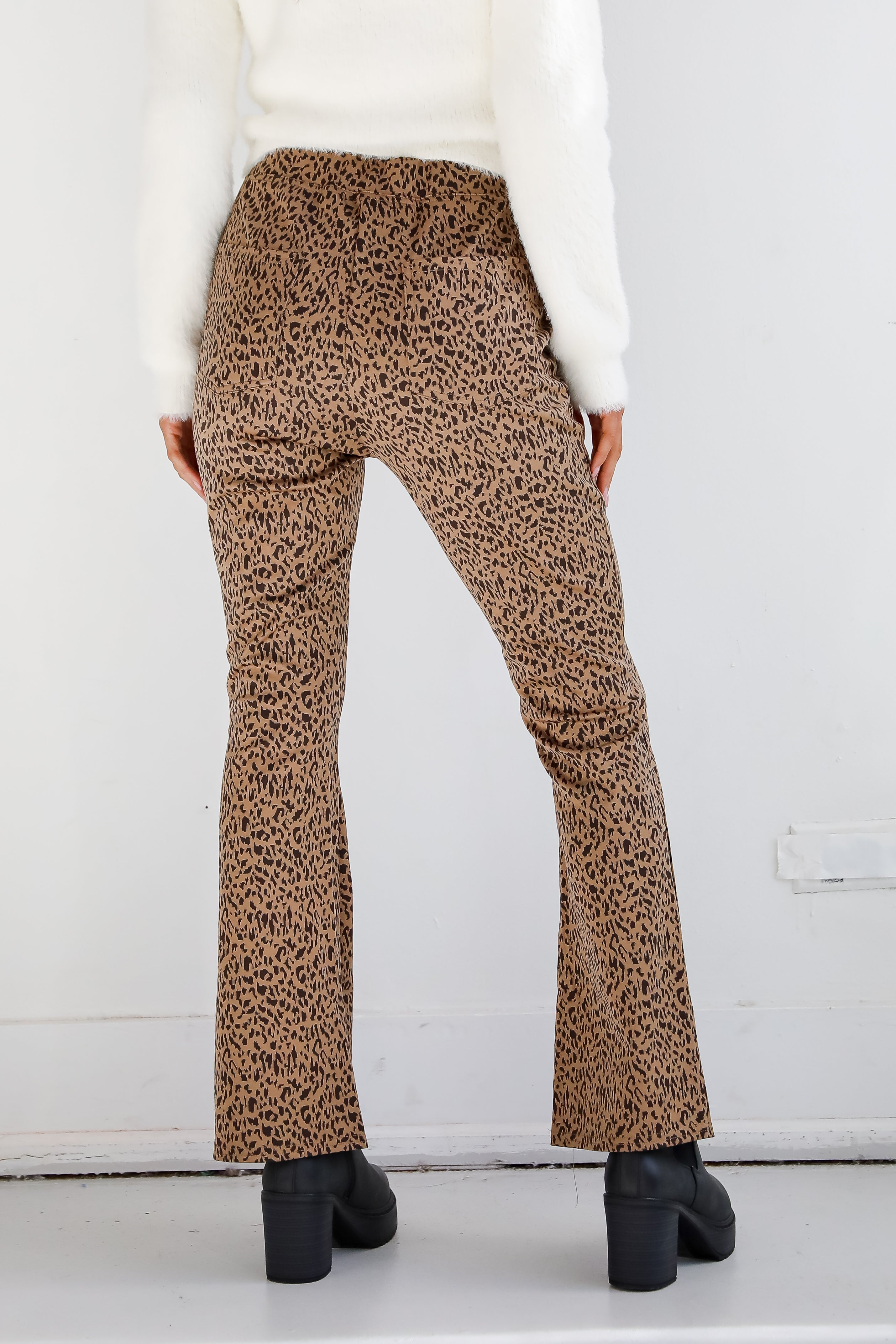 Wild Vision Leopard Flare Pants