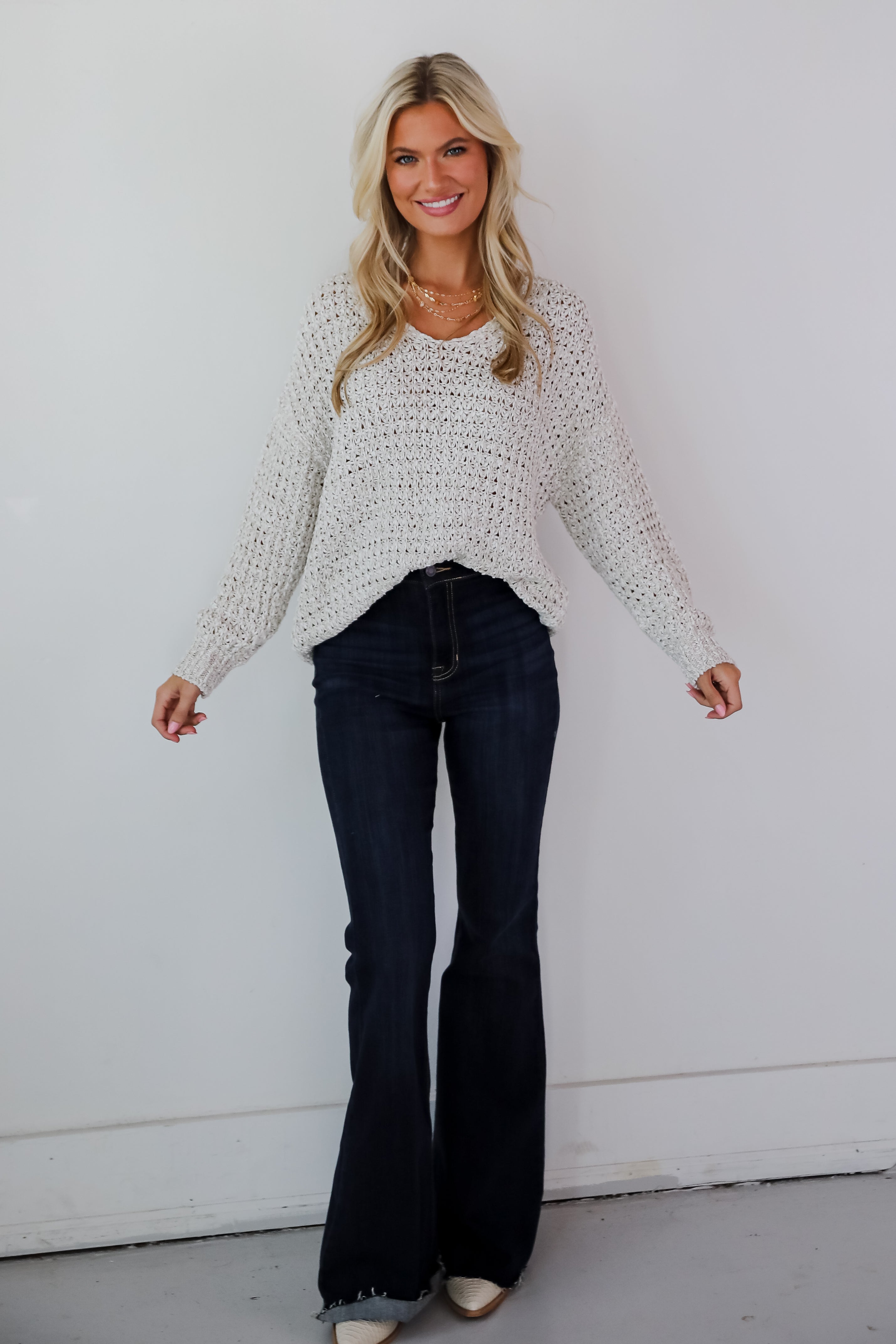 Classy Attitude Light Grey Sweater