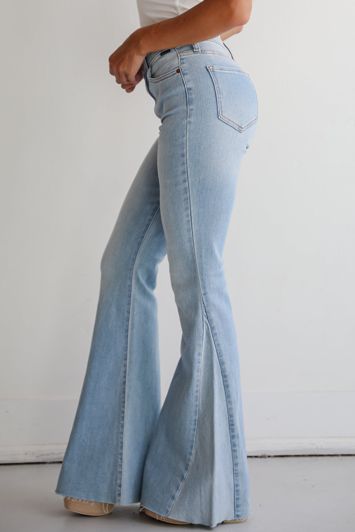 Sienna Light Wash High-Rise Flare Jeans