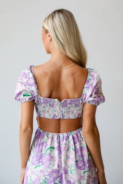 Cutest Sight Lilac Floral Maxi Dress