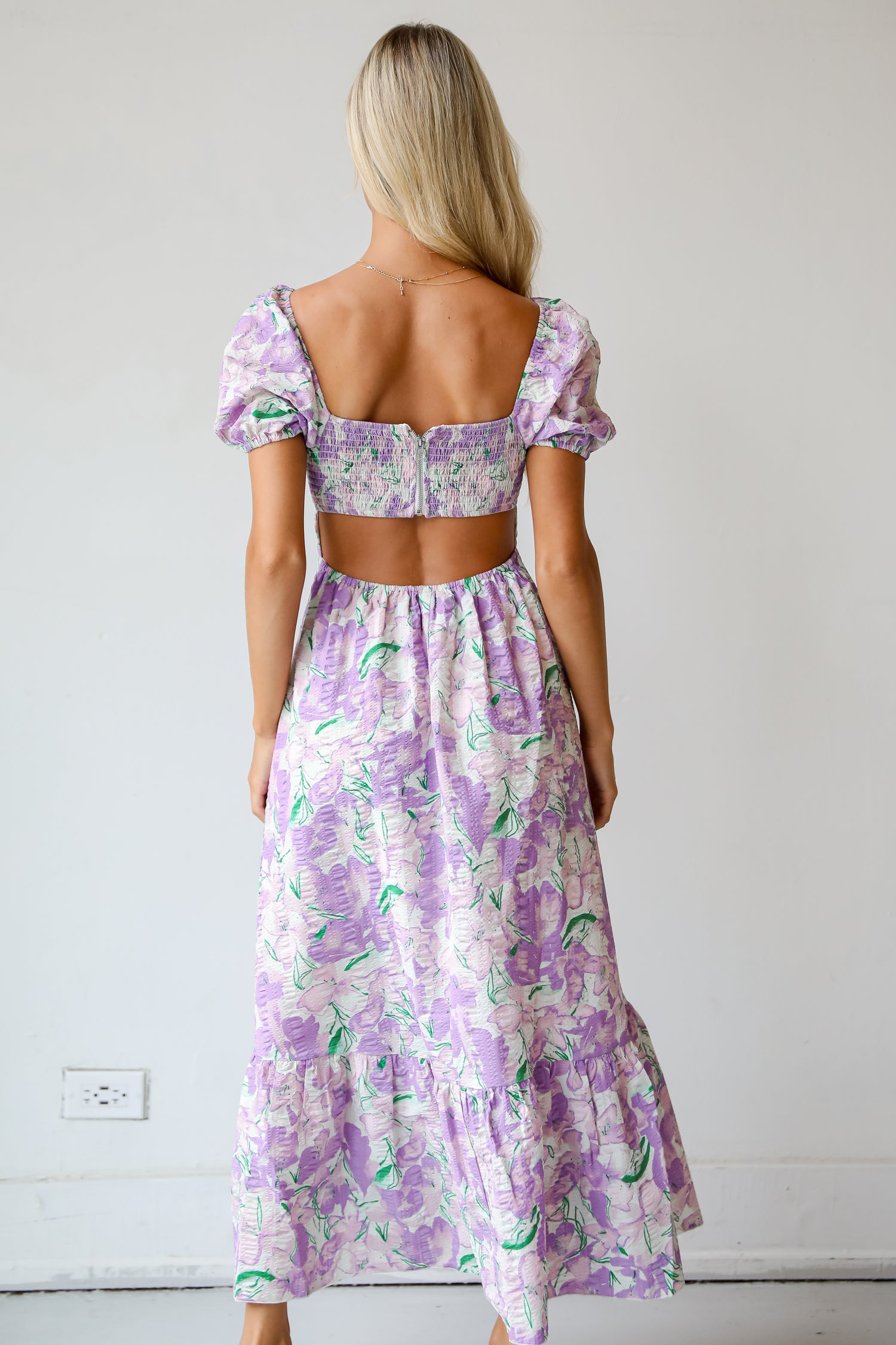 Cutest Sight Lilac Floral Maxi Dress