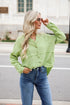 Lime Linen Blouse