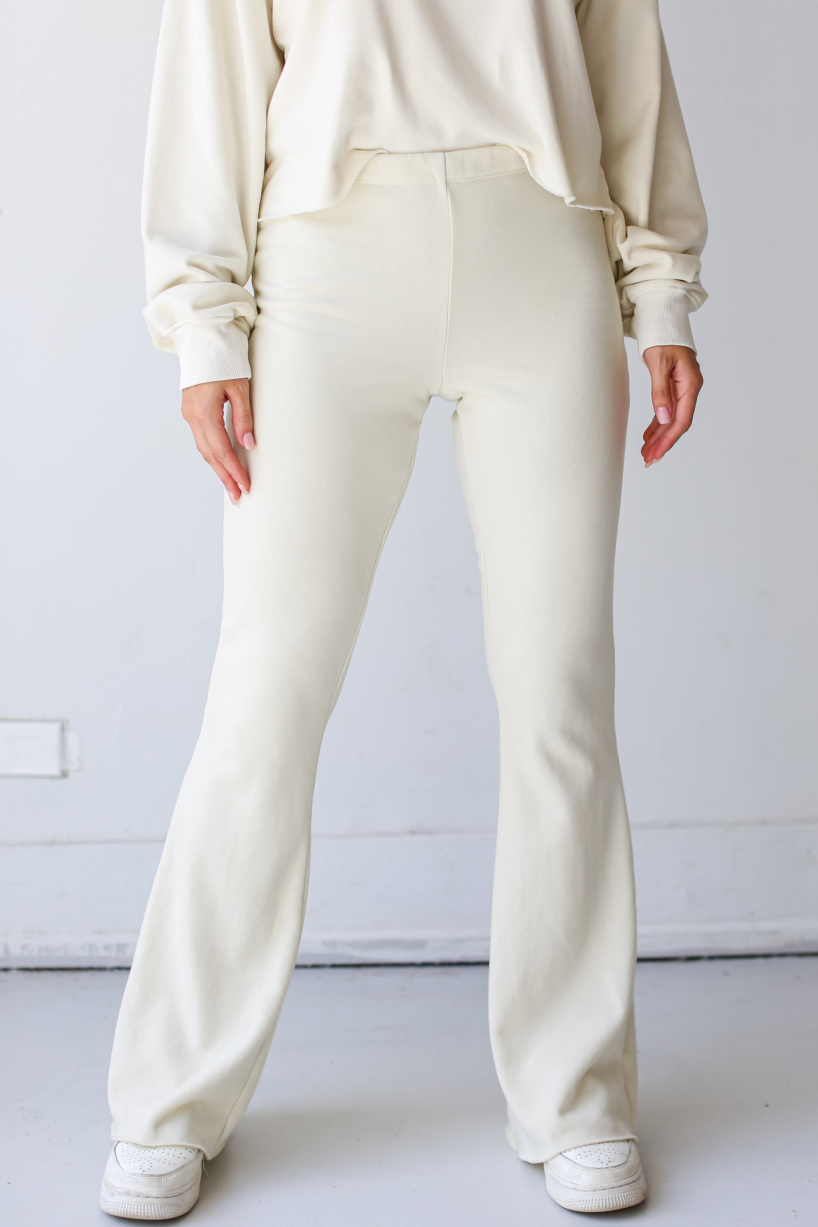 cream Lounge Pants close up