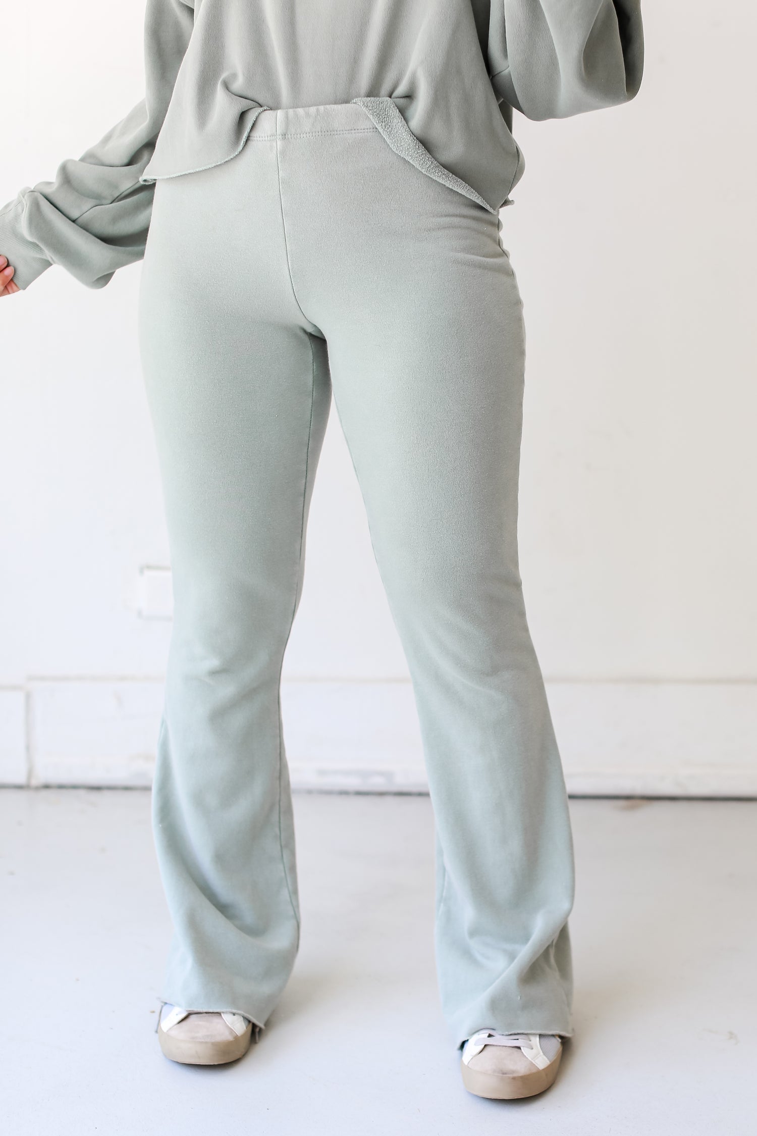 sage Lounge Pants close up