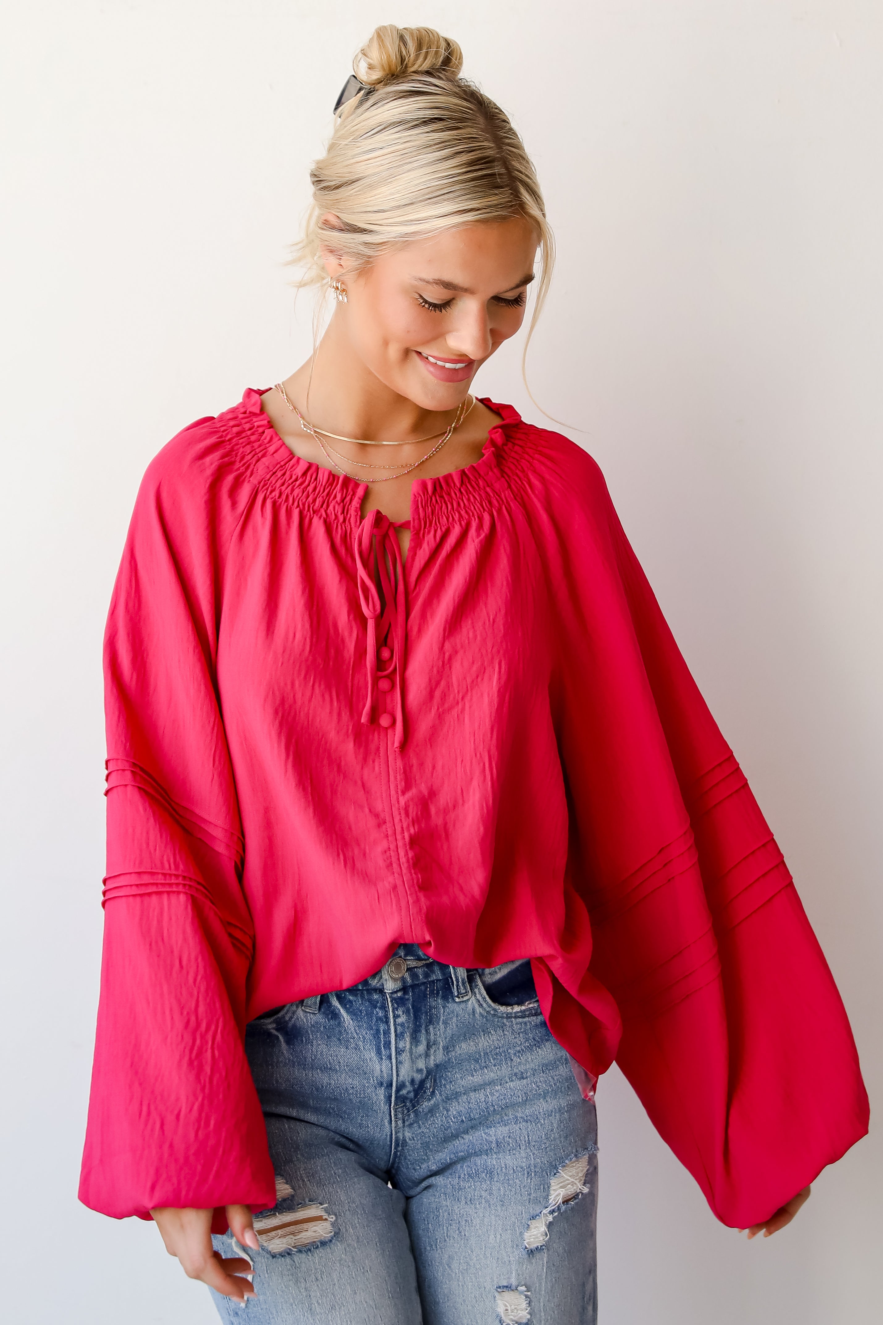 Fuchsia Blouse for women