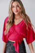 Magenta Cropped Blouse