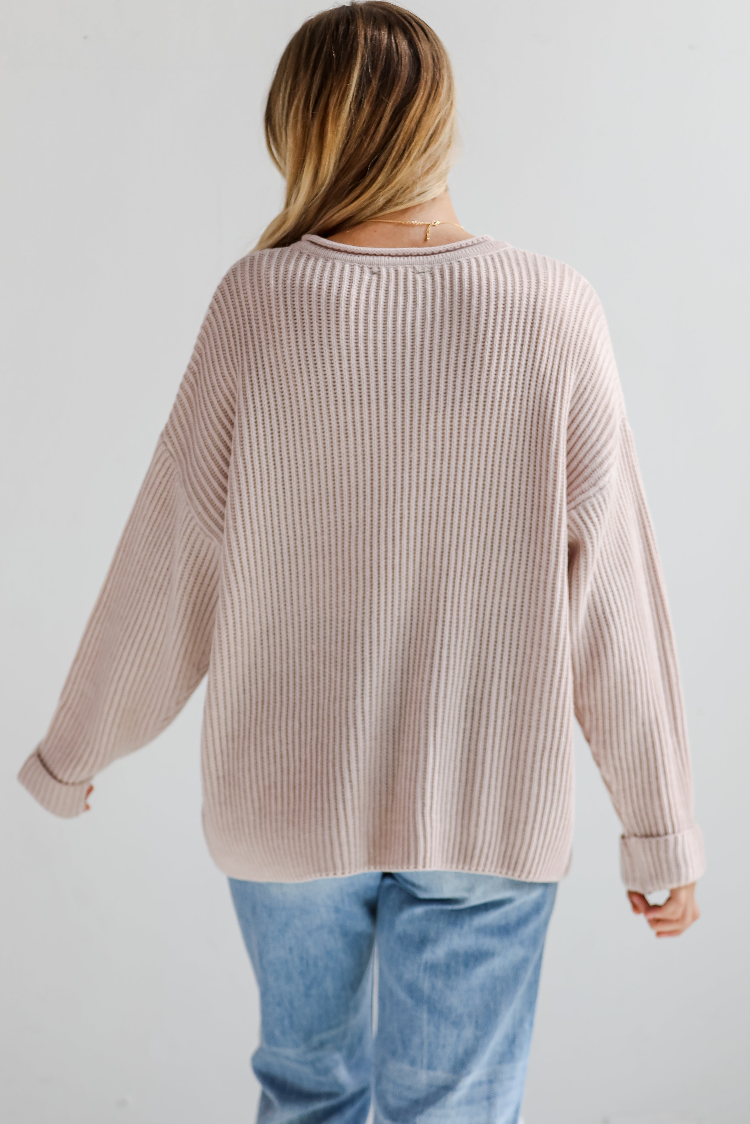 Fall Feelings Blush Oversized Sweater