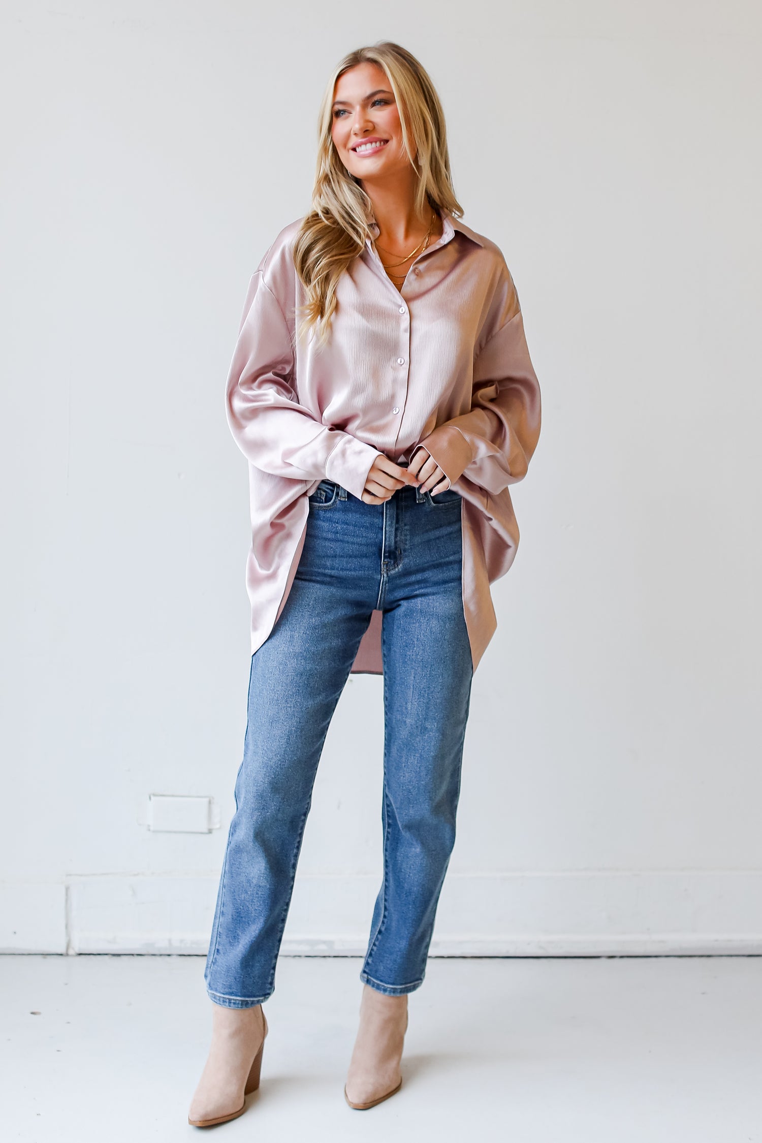 Medium Wash Mom Jeans for women