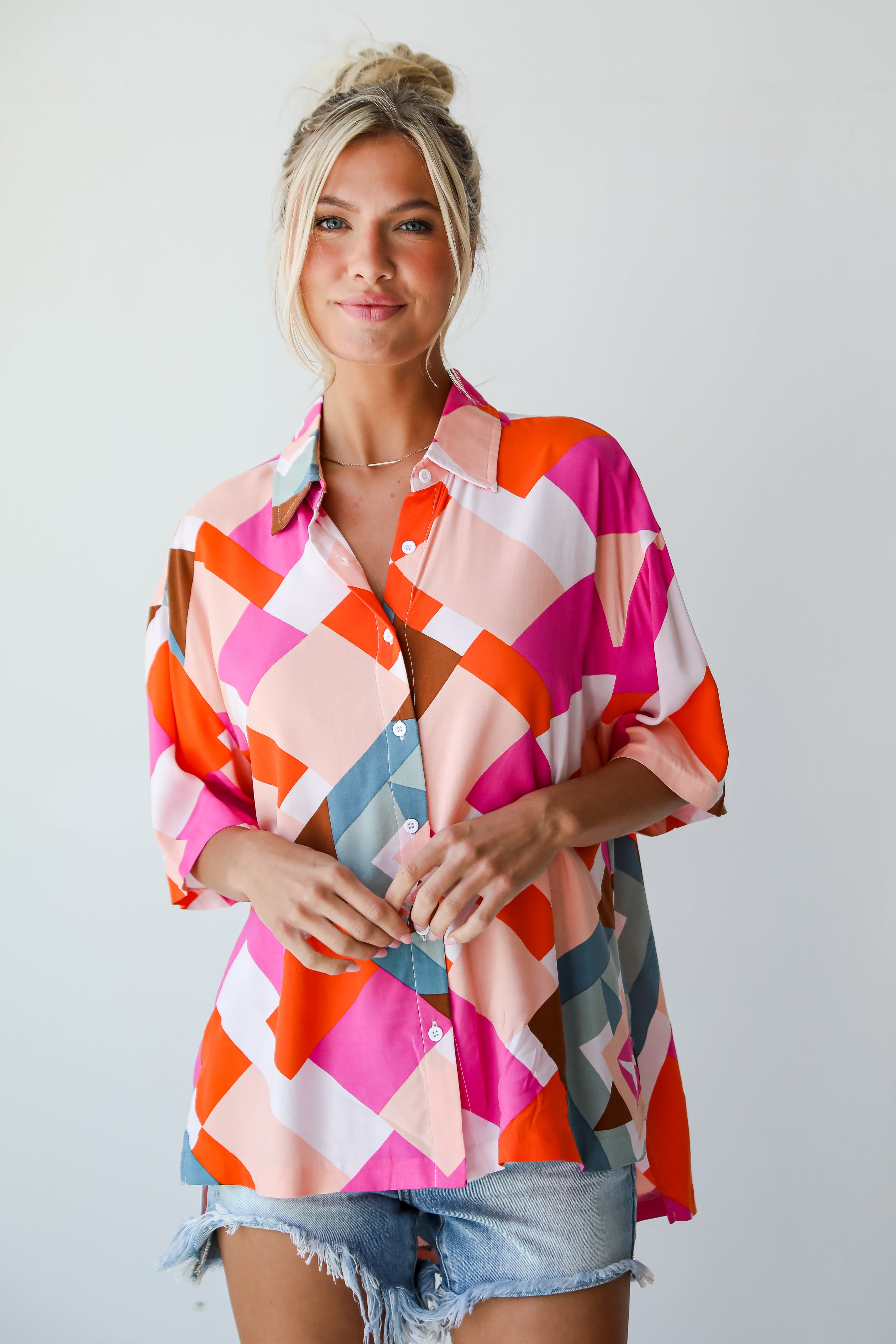 multicolored blouse