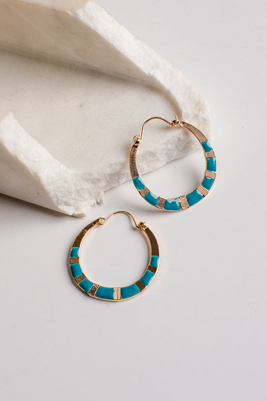Camille Multi Stripe Hoop Earrings