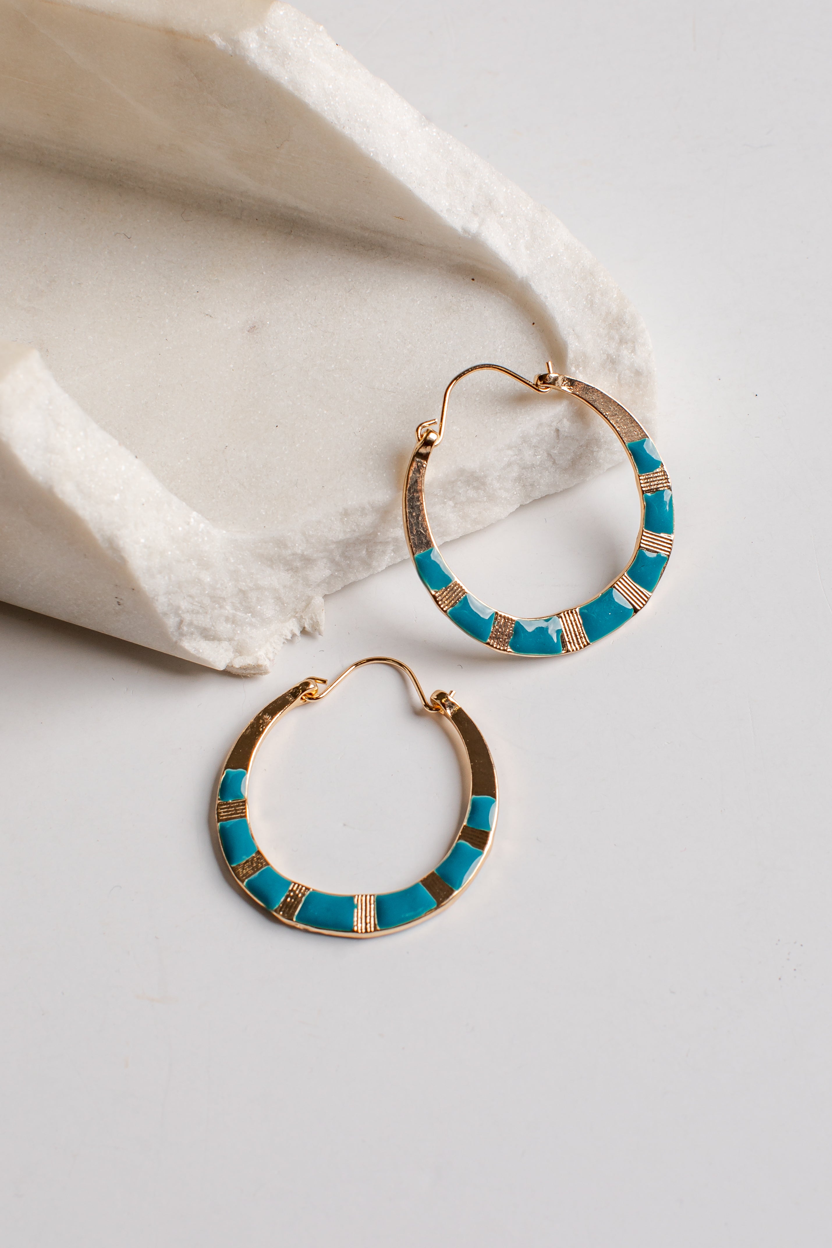 Camille Multi Stripe Hoop Earrings