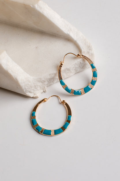Camille Multi Stripe Hoop Earrings