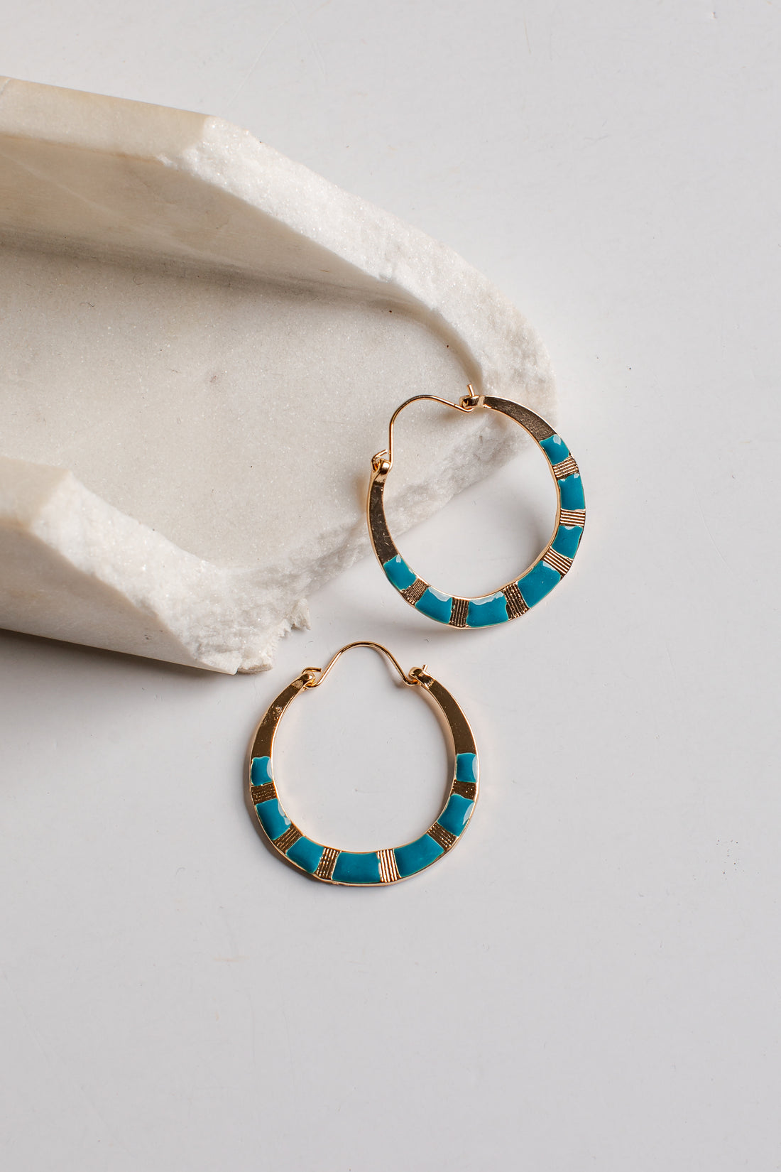 Camille Multi Stripe Hoop Earrings