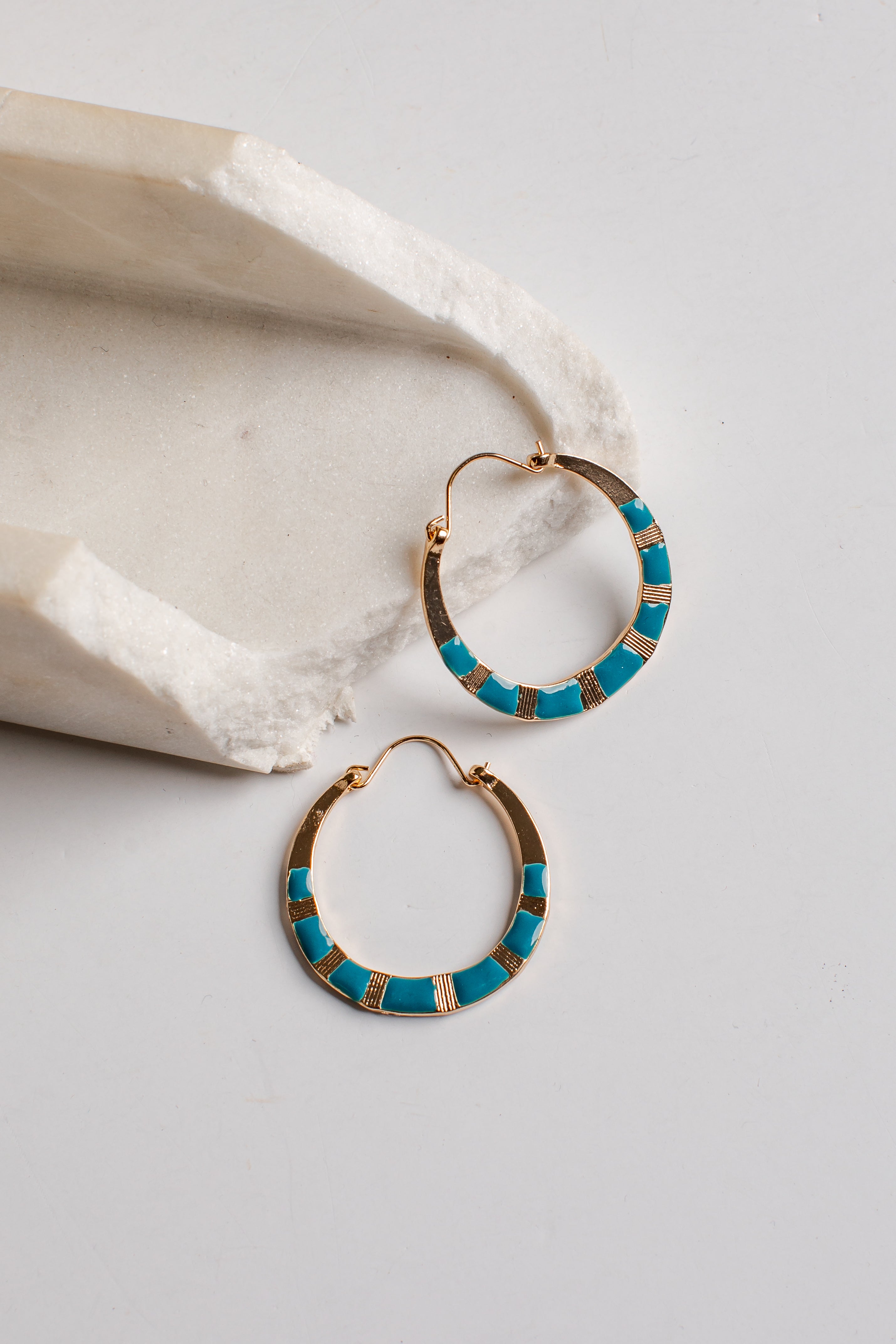 Camille Multi Stripe Hoop Earrings