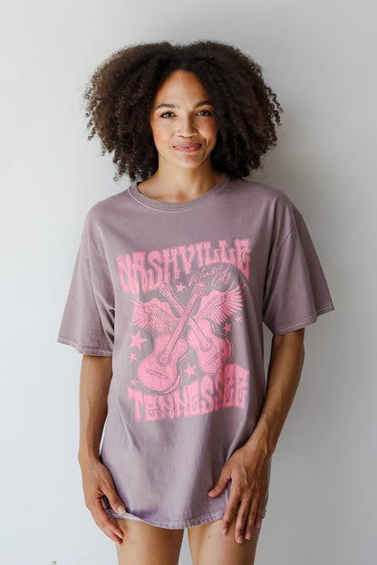 Mauve Nashville Tennessee Graphic Tee