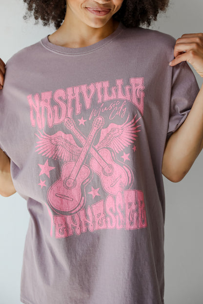 Mauve Nashville Tennessee Graphic Tee