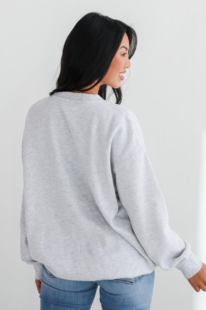 Heather Grey Nashville Embroidered Sweatshirt