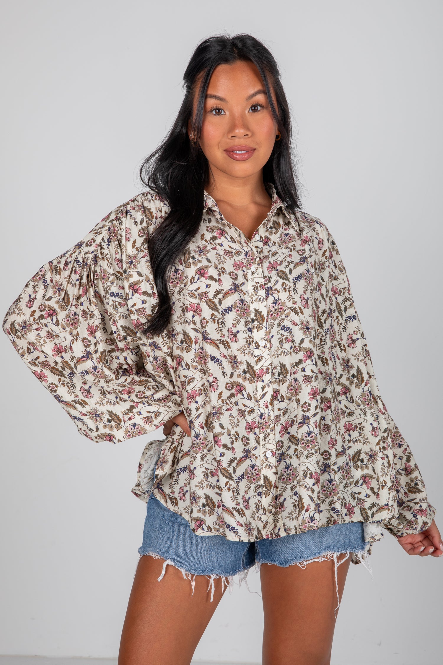 floral blouse