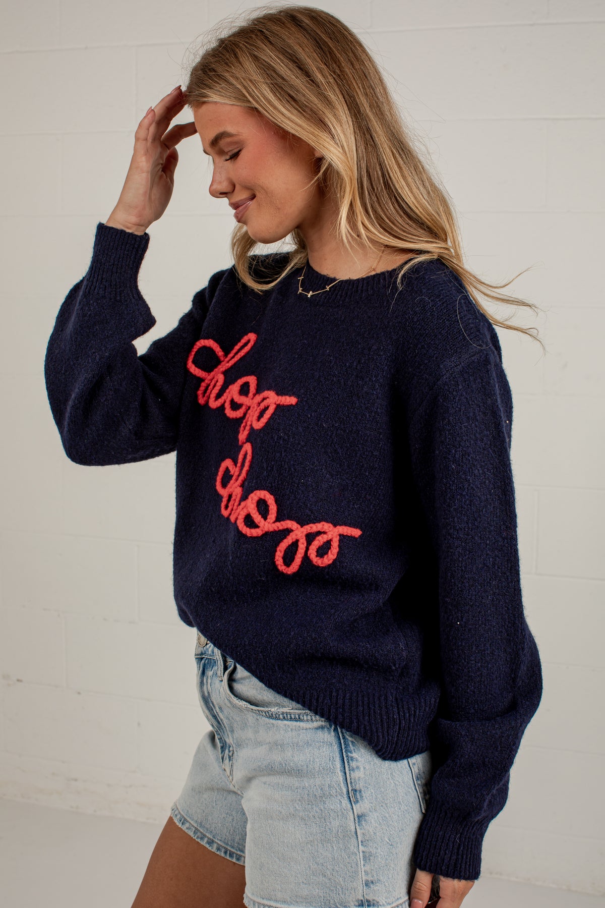Chop Chop Navy Knit Sweater