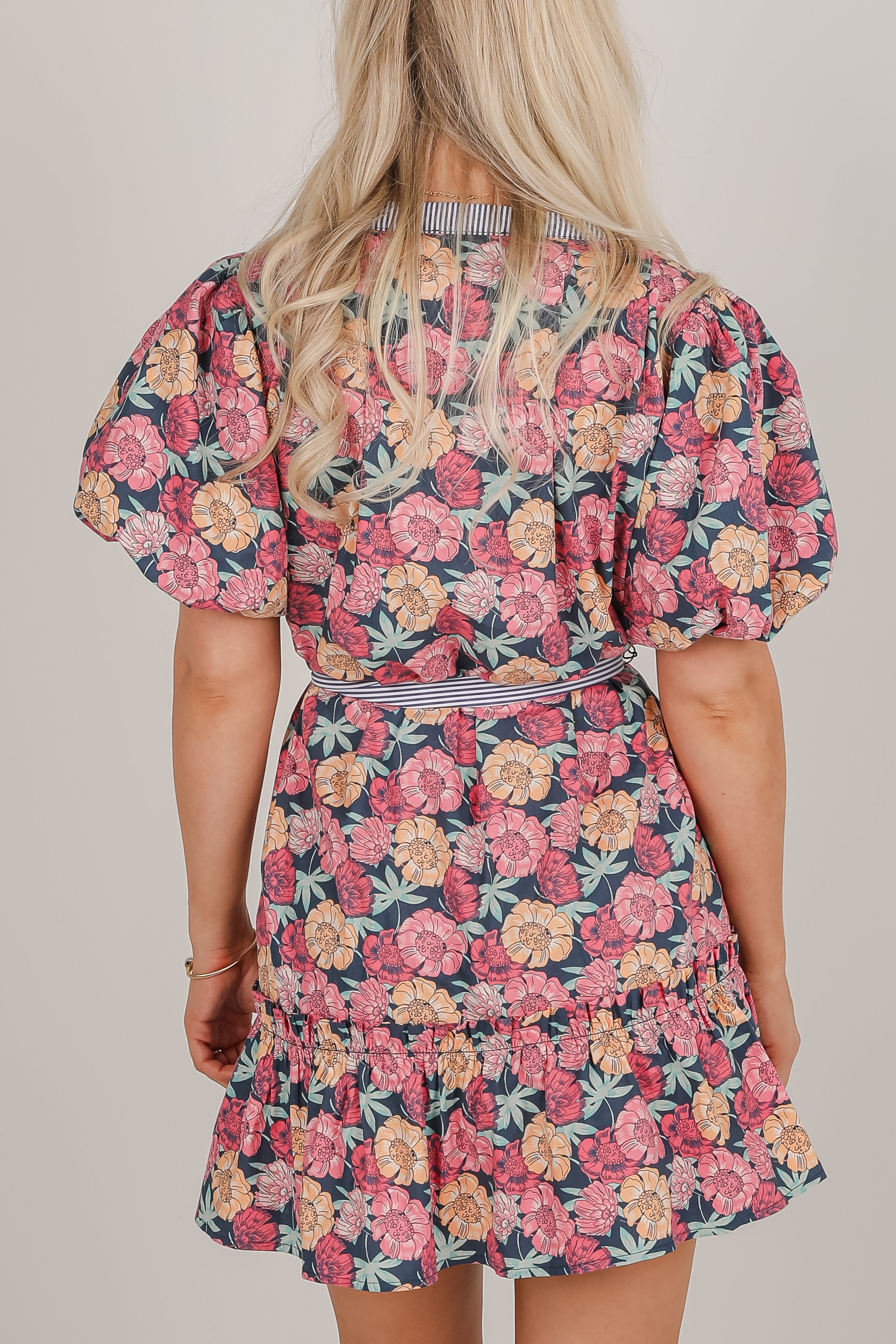 Live Life To The Fullest Navy Floral Mini Dress