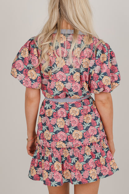 Live Life To The Fullest Navy Floral Mini Dress